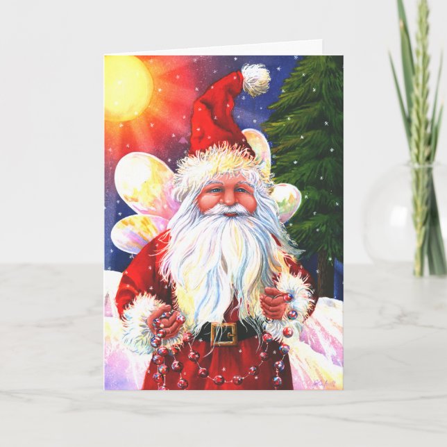 Cartes Pour Fêtes Annuelles La Fée Santa (Devant)