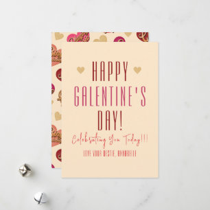 Cartes Pour Fêtes Annuelles La fête de Galentine, Cœurs et Mots, Saint-Valenti