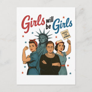 Cartes Pour Fêtes Annuelles La fille sera le féminisme de l'égalité des droits
