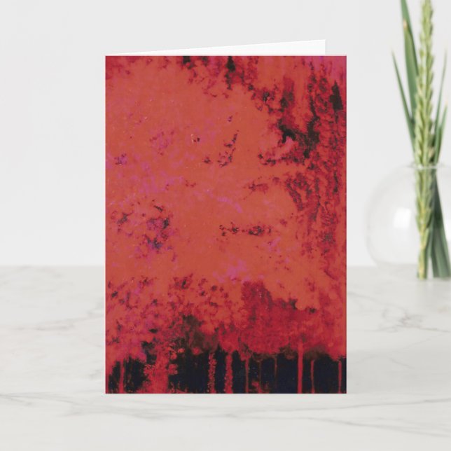 Cartes Pour Fêtes Annuelles La forêt rouge #3 (Devant)