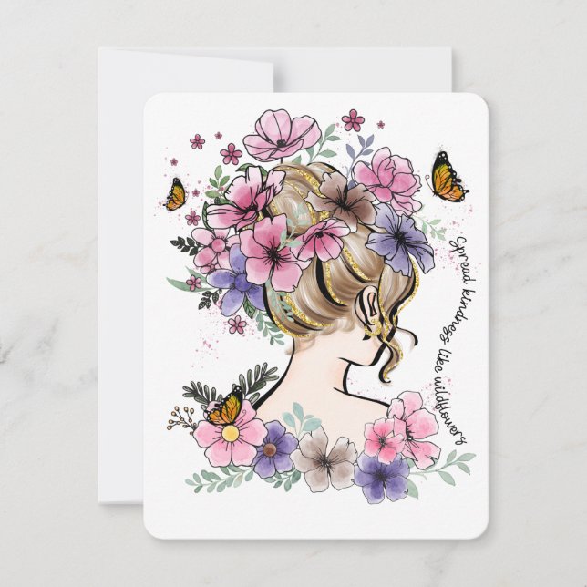 Cartes Pour Fêtes Annuelles la gentillesse répandue comme un cadeau de motivat (Devant)