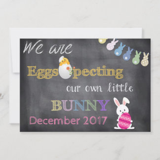 Cartes Pour Fêtes Annuelles La grossesse d'Eggspecting Pâques indiquent le