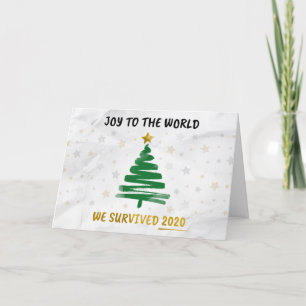 Cartes Pour Fêtes Annuelles La Joie Au Monde Survécu Personnalisée En 2020