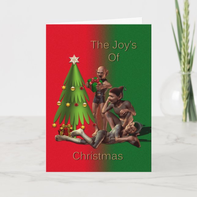 Cartes Pour Fêtes Annuelles La Joie de Noël (Devant)