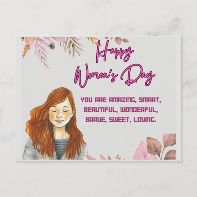 Cartes Pour Fêtes Annuelles La Journée internationale de la femme souhaite une (Devant)