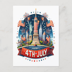 Cartes Pour Fêtes Annuelles La Joyeuse Quatrième Statue de la Liberté