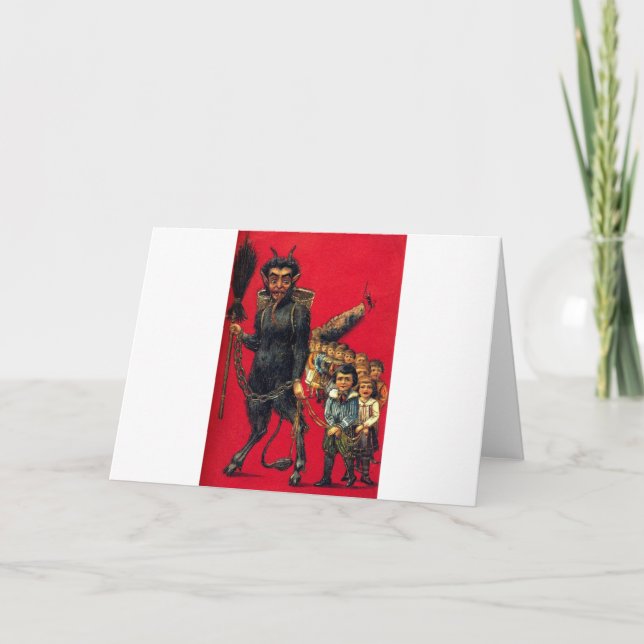 Cartes Pour Fêtes Annuelles La Krampus (Devant)