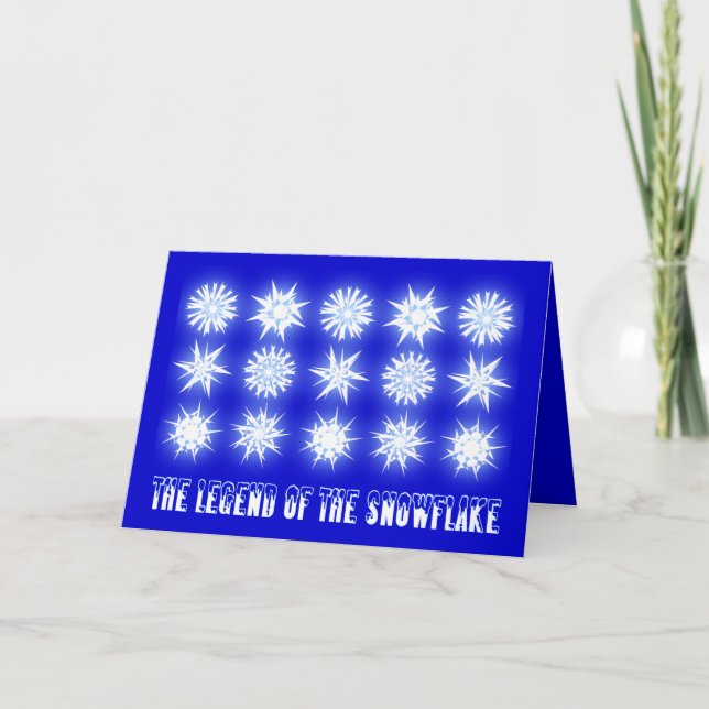 CARTES POUR FÊTES ANNUELLES LA LÉGENDE DU FLOCON DE NEIGE... (Devant)