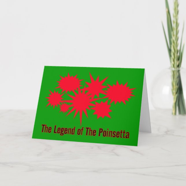 CARTES POUR FÊTES ANNUELLES LA LÉGENDE DU POINSETTA… (Devant)