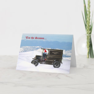 Cartes Pour Fêtes Annuelles La livraison grise de vacances