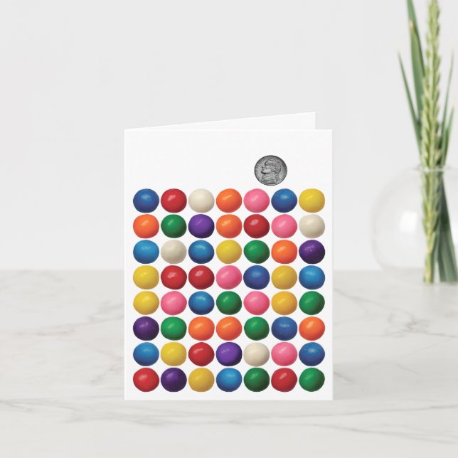 Cartes Pour Fêtes Annuelles La machine de gumball (Devant)