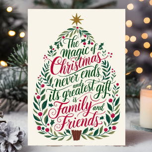 Cartes Pour Fêtes Annuelles La magie de la famille et des amis de Noël