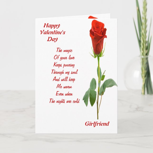 Cartes Pour Fêtes Annuelles La magie de votre petite amie amoureuse (Devant)