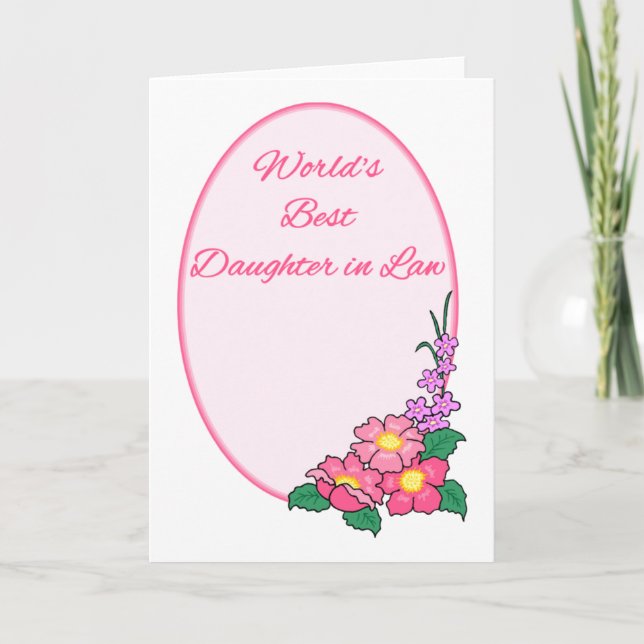 Cartes Pour Fêtes Annuelles La meilleure fille du monde en droit (Devant)