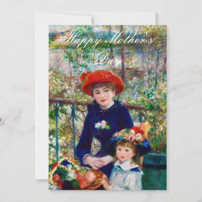 Cartes Pour Fêtes Annuelles La mère et l’enfant de Renoir (Devant)