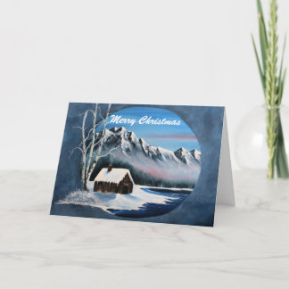 Cartes Pour Fêtes Annuelles La montagne d'hiver,