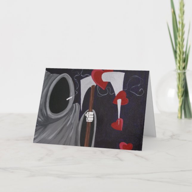 Cartes Pour Fêtes Annuelles La mort recueille ton coeur (Devant)