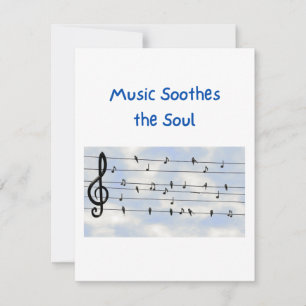 Cartes Pour Fêtes Annuelles La musique apaise l'âme sur une