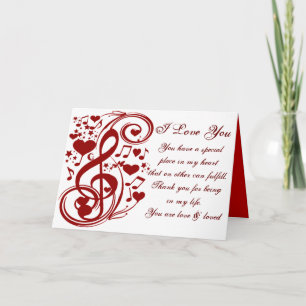 Cartes Pour Fêtes Annuelles La musique est amour_
