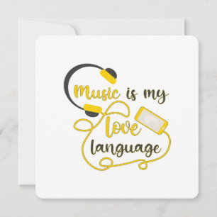 Cartes Pour Fêtes Annuelles La musique est mon langage amoureux phrase romanti