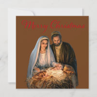 La Nativité avec Marie, Joseph et l'enfant Jésus 