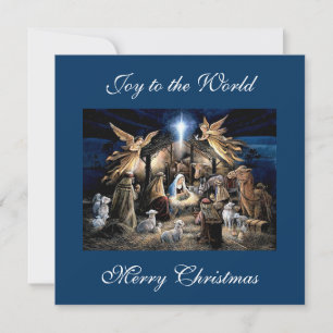 Cartes Pour Fêtes Annuelles La Nativité de l'Enfant Jésus Vœux de Noël