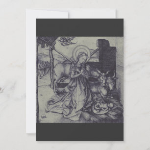 Cartes Pour Fêtes Annuelles La Nativité de Noël Stark Ink Art