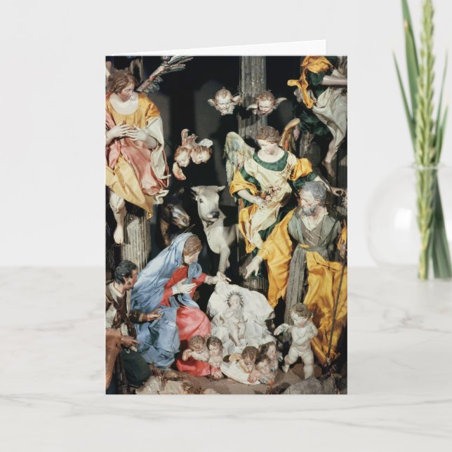 Cartes Pour Fêtes Annuelles La Nativité, réalisée à Naples (Devant)