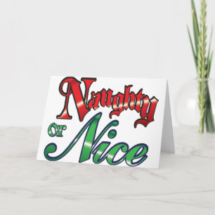 CARTES POUR FÊTES ANNUELLES ***LA NAUGHTY PEUT ÊTRE JOLIE*** NOËL AMOUR & ROMA