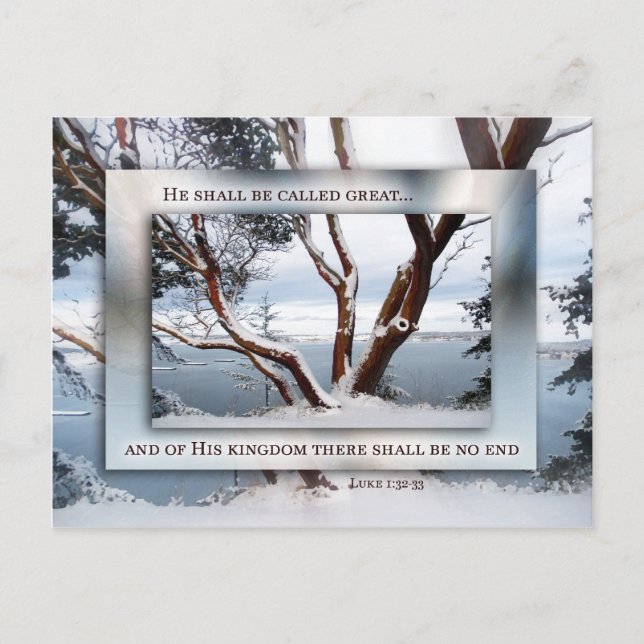 Cartes Pour Fêtes Annuelles La neige de Noël sur la baie (Devant)