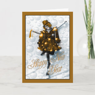 Cartes Pour Fêtes Annuelles La nouvelle année souhaite la fille de partie