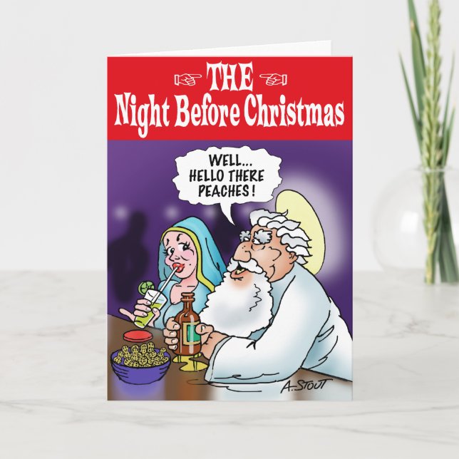 Cartes Pour Fêtes Annuelles La nuit avant Noël... ! (Devant)