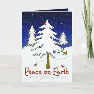 Cartes Pour Fêtes Annuelles La paix de la Terre en hiver