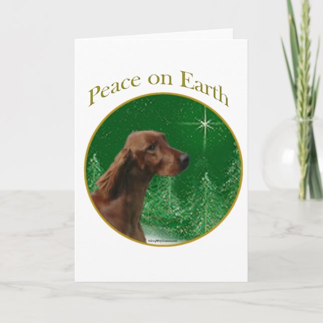 Cartes Pour Fêtes Annuelles La paix de Setter en Irlande (Devant)