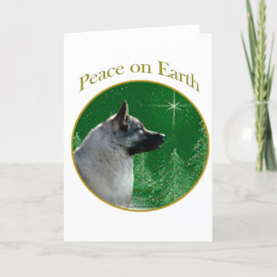 Cartes Pour Fêtes Annuelles La paix Elkhound en Norvège