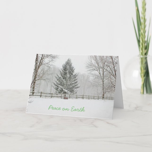 Cartes Pour Fêtes Annuelles La paix sur Terre Noël (Devant)