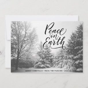 Cartes Pour Fêtes Annuelles La Paix Sur Terre   Noël du paysage hivernal