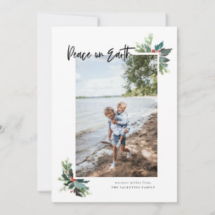 Cartes Pour Fêtes Annuelles La Paix Sur Terre Photo Botanique