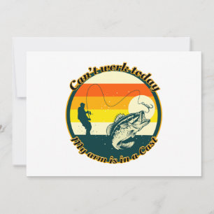 Cartes Pour Fêtes Annuelles La pêche amusante ne peut pas fonctionner aujourd'