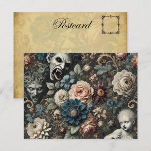 Cartes Pour Fêtes Annuelles La pépinière tombée - Design floral gothique