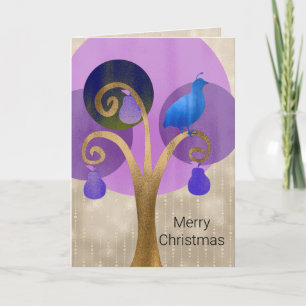 Cartes Pour Fêtes Annuelles La perdrix dans un arbre à poires Noël 2