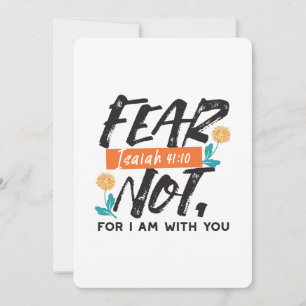 Cartes Pour Fêtes Annuelles La Peur Pas Isaïe Bible Verse Conception Inspirant