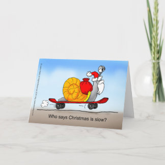 Cartes Pour Fêtes Annuelles La planche à roulettes de Père Noël