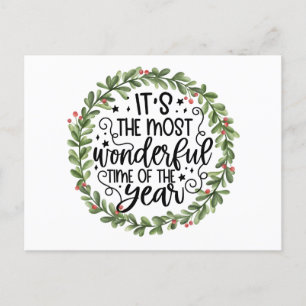 Cartes Pour Fêtes Annuelles La plus merveilleuse couronne d'aquarelle