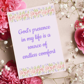 Cartes Pour Fêtes Annuelles La présence de Dieu dans ma vie Affirmation chréti