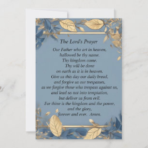 Cartes Pour Fêtes Annuelles La prière du Seigneur