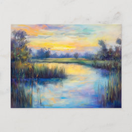 Cartes Pour Fêtes Annuelles La rivière Havel Havelland à Dusk