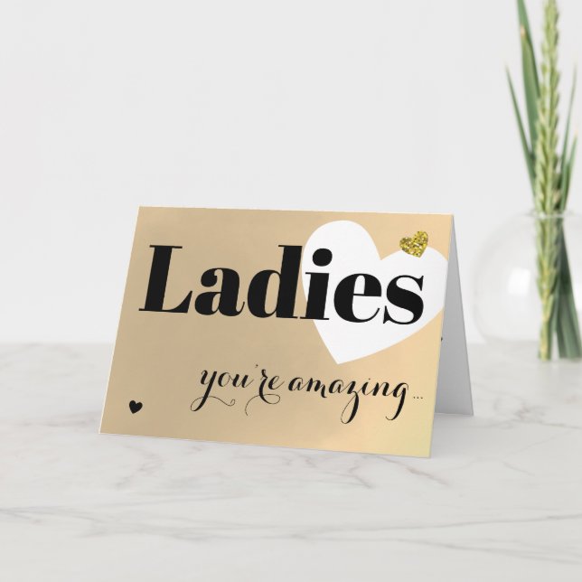 Cartes Pour Fêtes Annuelles La Saint-Galentin pour les dames (Devant)