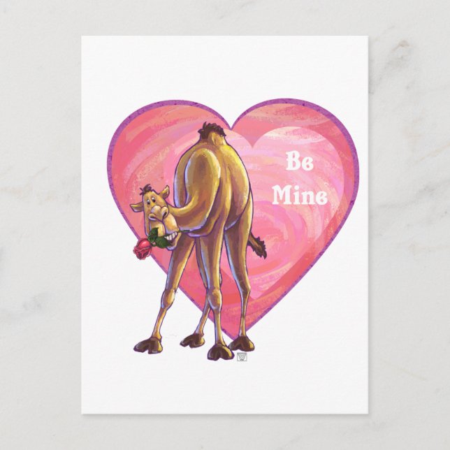 Cartes Pour Fêtes Annuelles La Saint-Valentin au chameau (Devant)