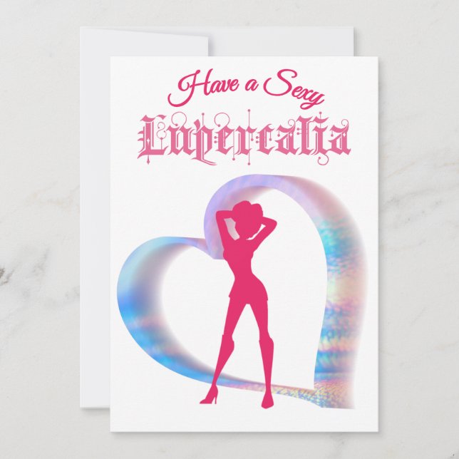 Cartes Pour Fêtes Annuelles La Saint Valentin au coeur rose (Devant)